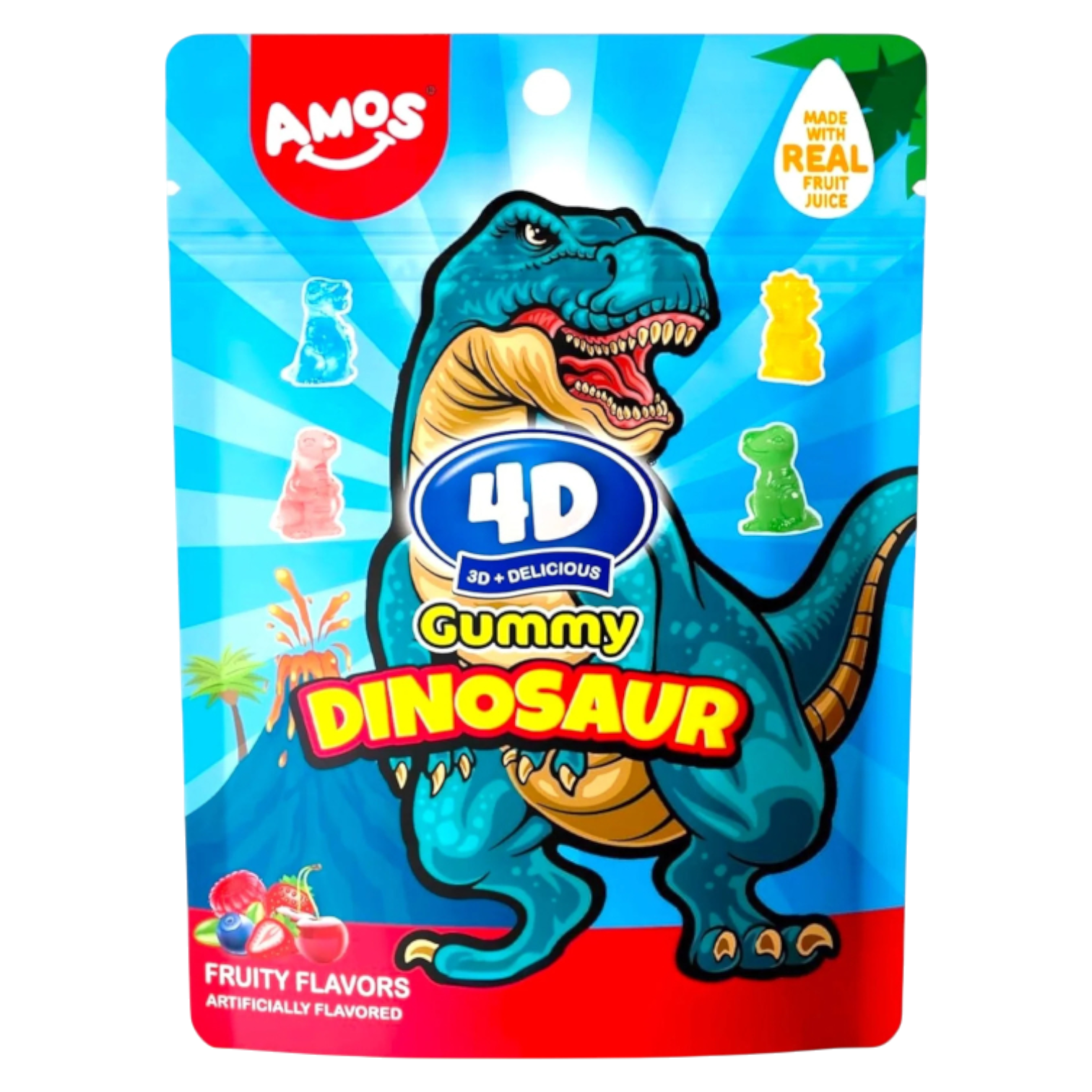 Amos 4D Gummy Dinosaurs - 7oz (198g)