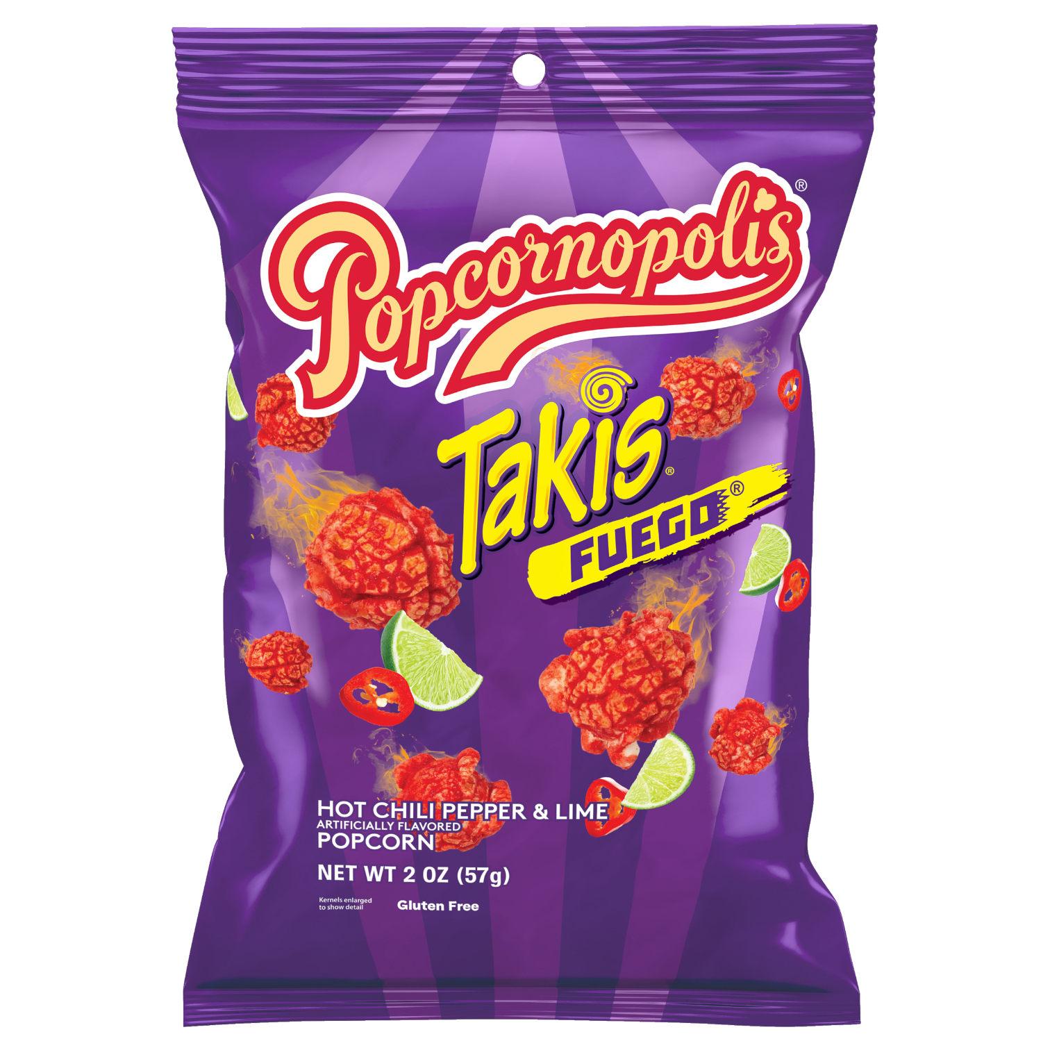 Popcornopolis Takis Fuego Peg Bag - 2oz (56g)