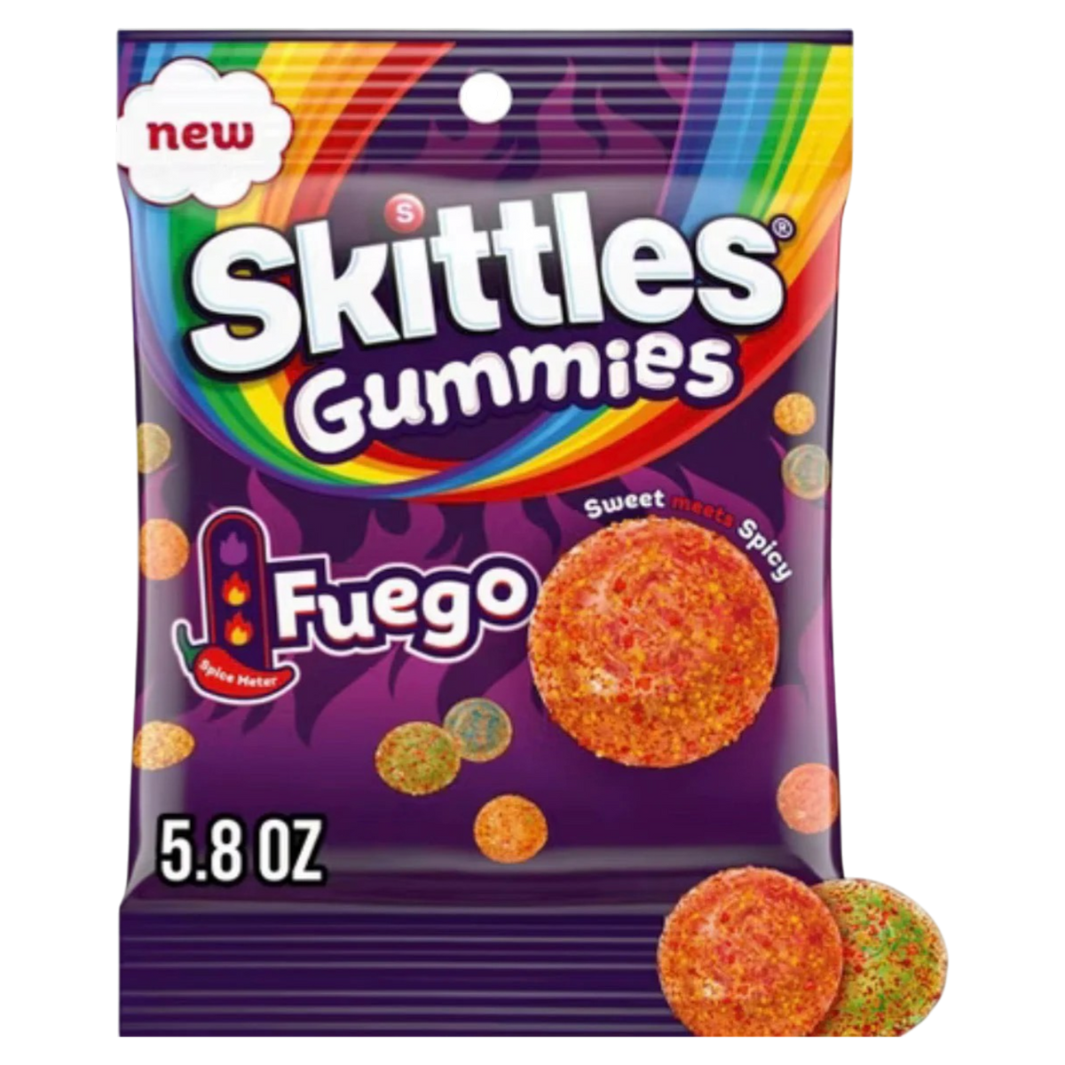 Skittles Gummies Fuego Peg Bag - 5.8oz (164.4g) – Poppin Candy