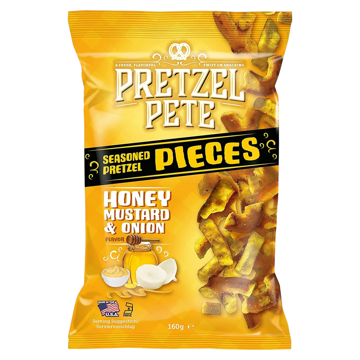 Pretzel Pete Honey Mustard & Onion Pretzel Pieces - 4.23oz (120g)