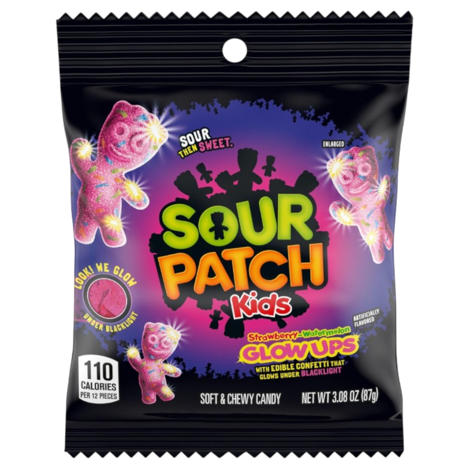 Sour Patch Kids GlowUps Peg Bag - 3.08oz (87g)