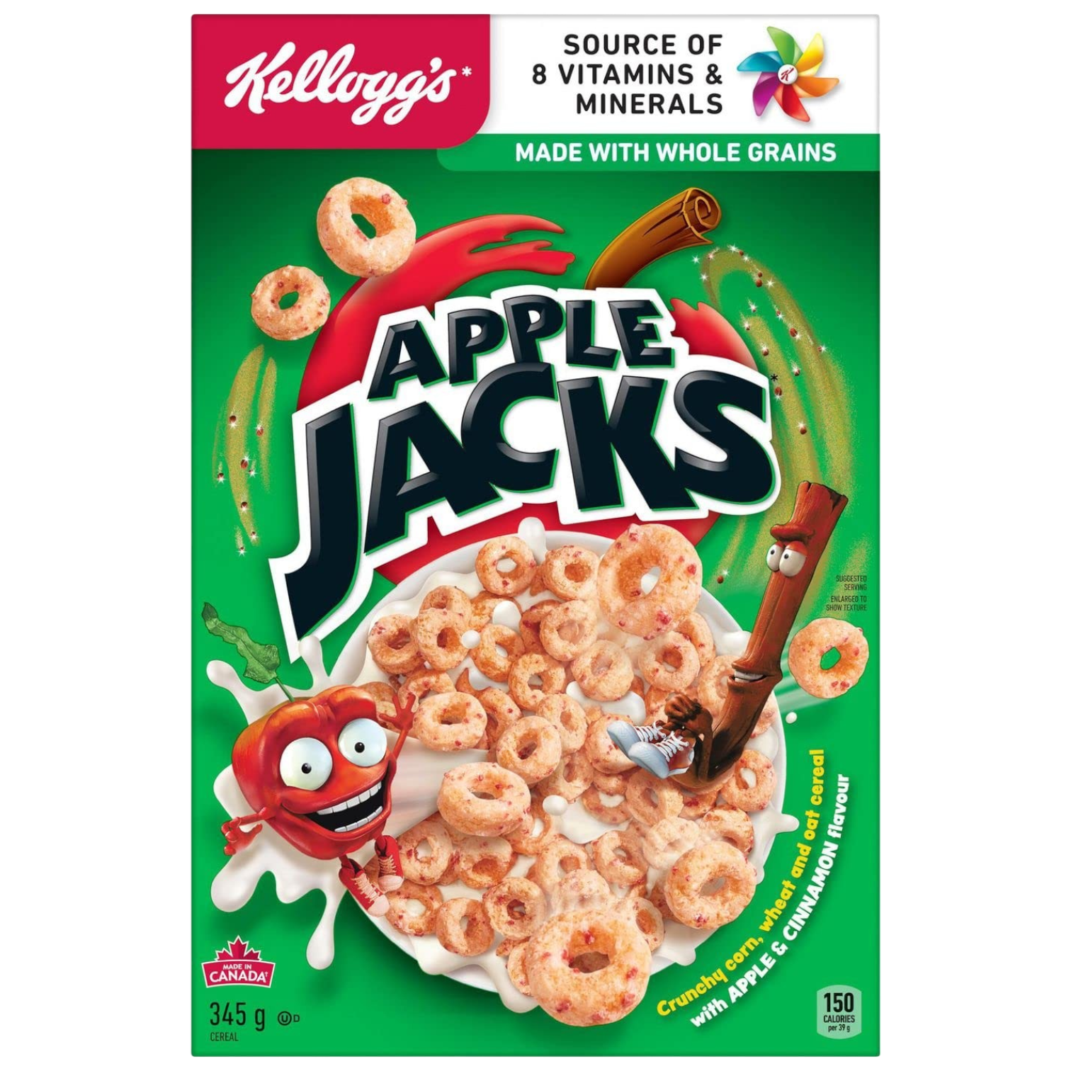 Kellogg's Apple Jacks Cereal (Canadian) - 11.3oz (320g)