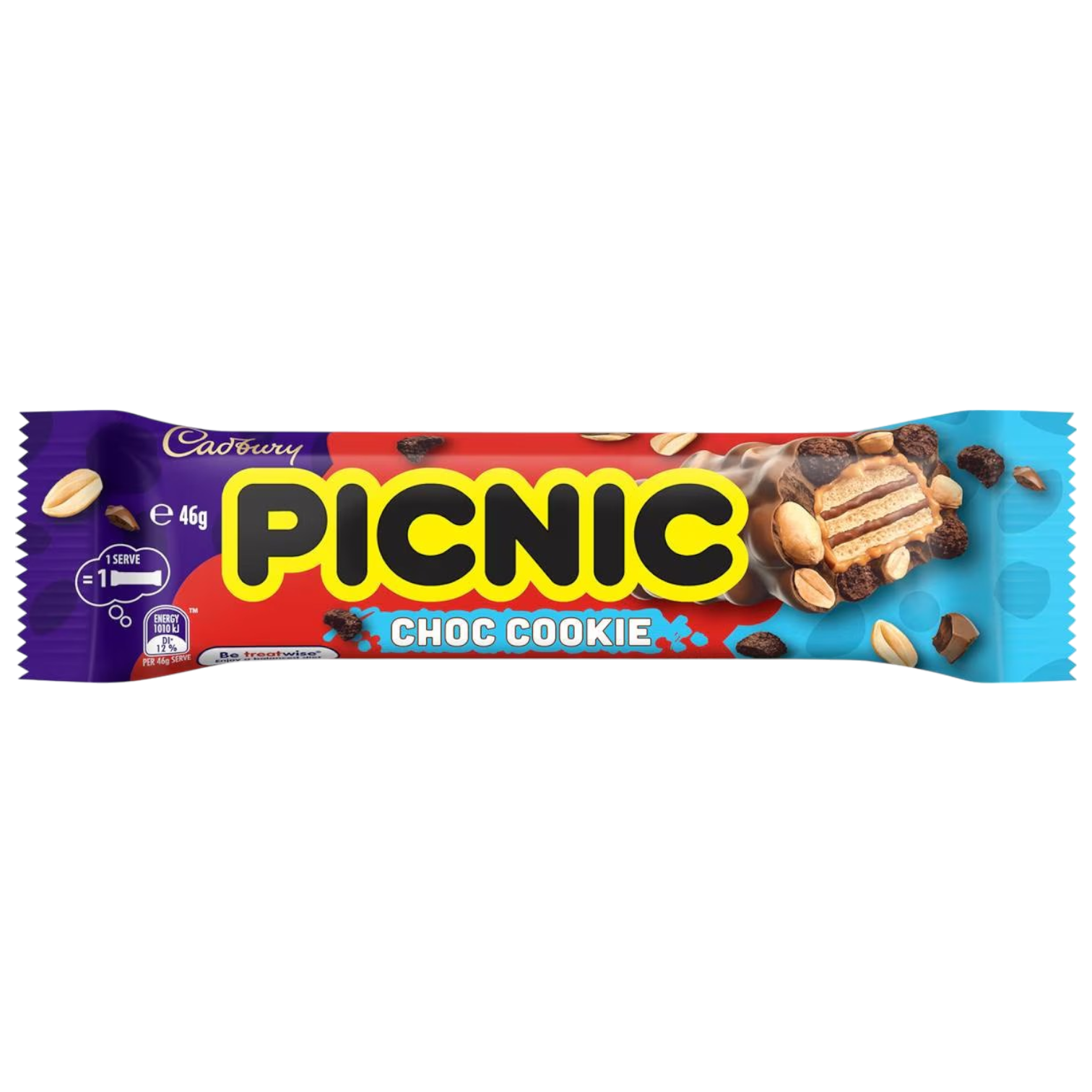 Cadbury Picnic Choc Cookie (Australia) - 1.6oz (46g)