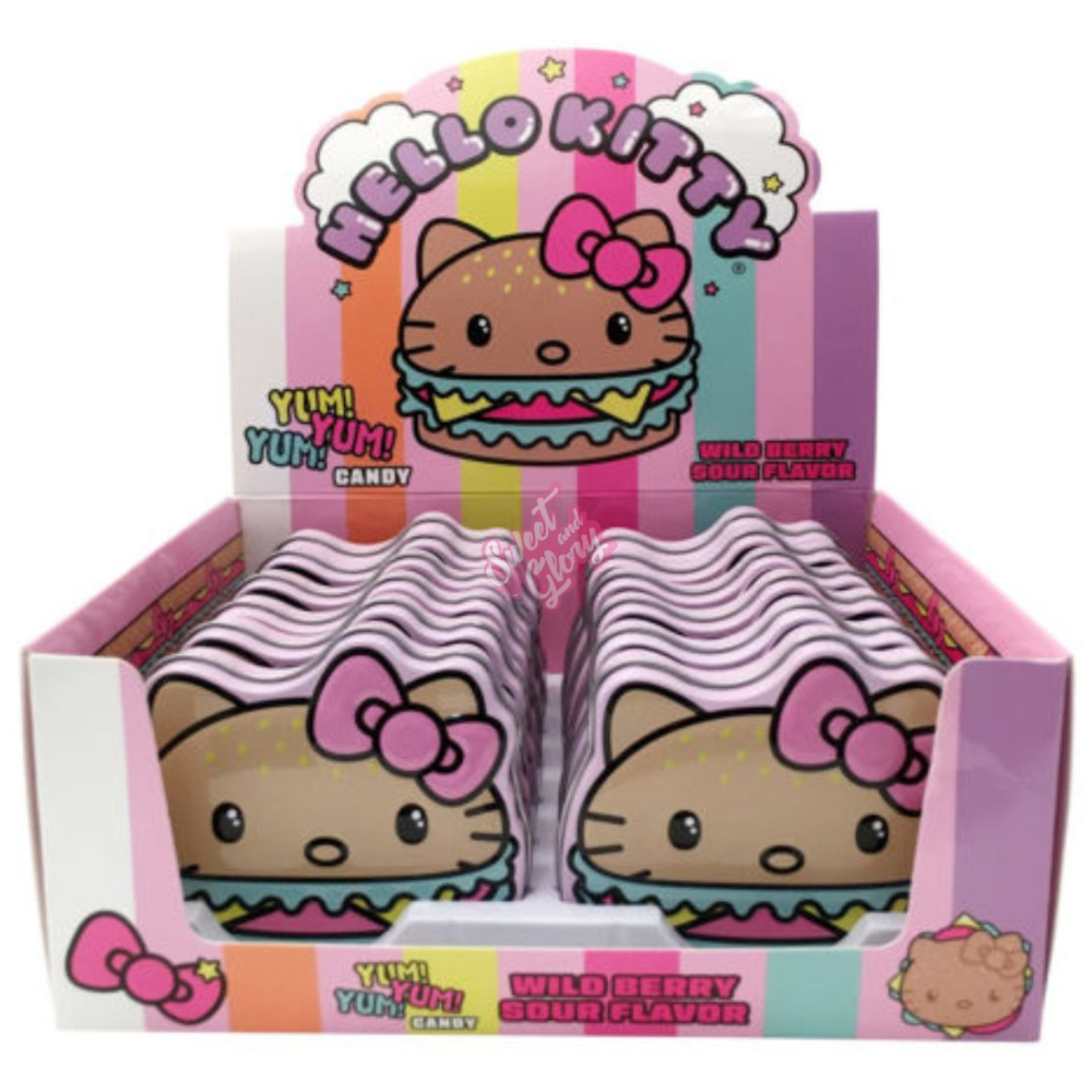 Hello Kitty Yum Yum Burger Sours Candy Tin (Single) - 1.2oz (29g)