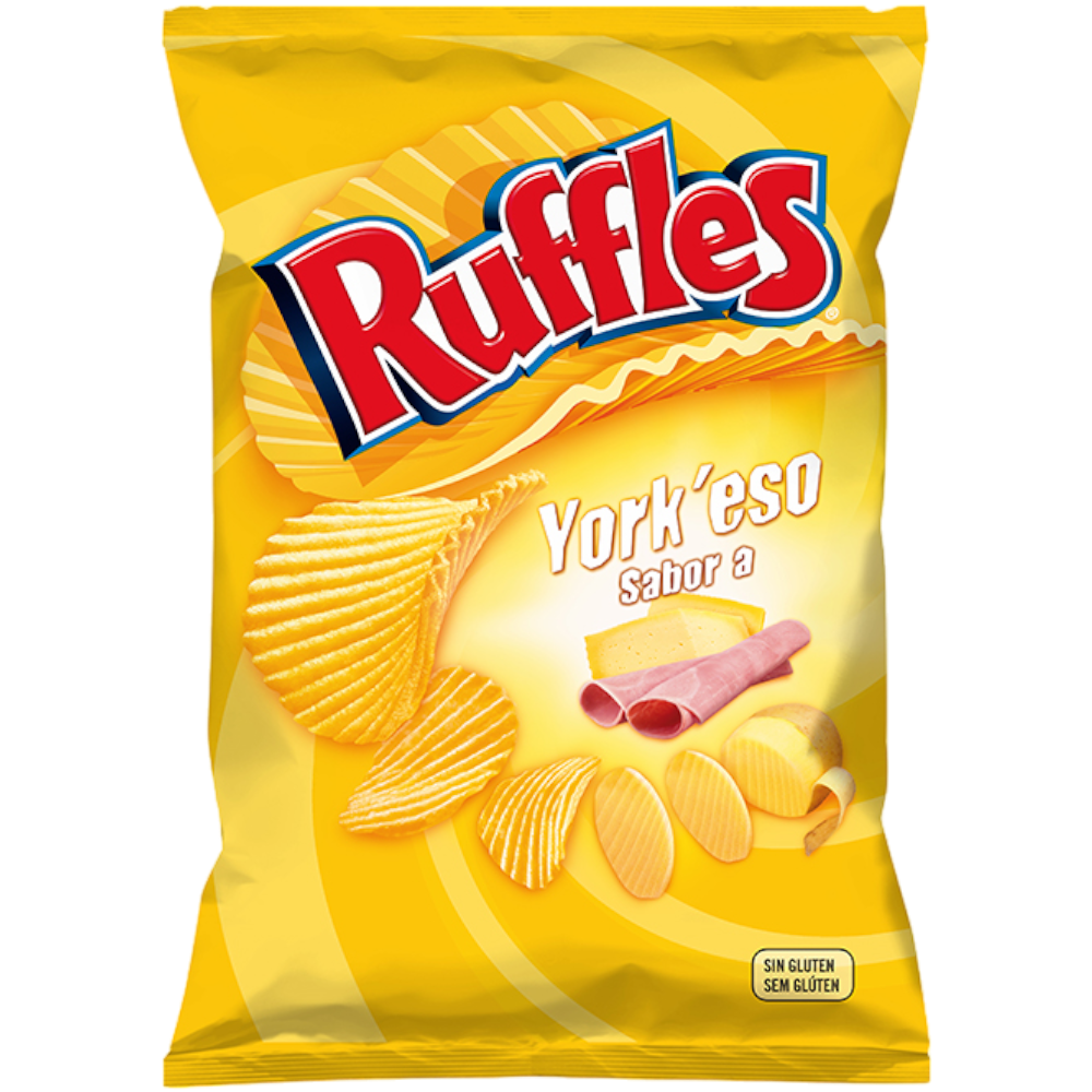 Ruffles York'Eso (Ham & Cheese) Flavour Potato Chips (Spain) - 5.6oz (160g)