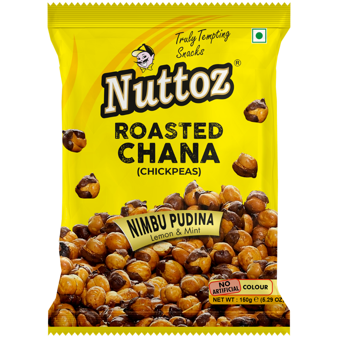 Nuttoz Nimbu Pudina Roasted Chana (India) - 5.3oz (150g)