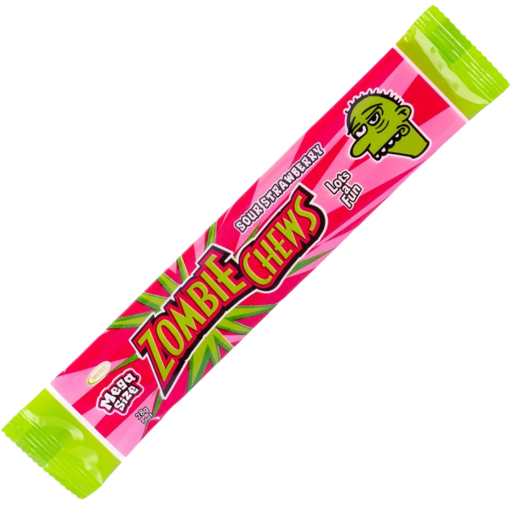 Zombie Chews Sour Strawberry Flavour Mega Size (Australia) - 1oz (28g)