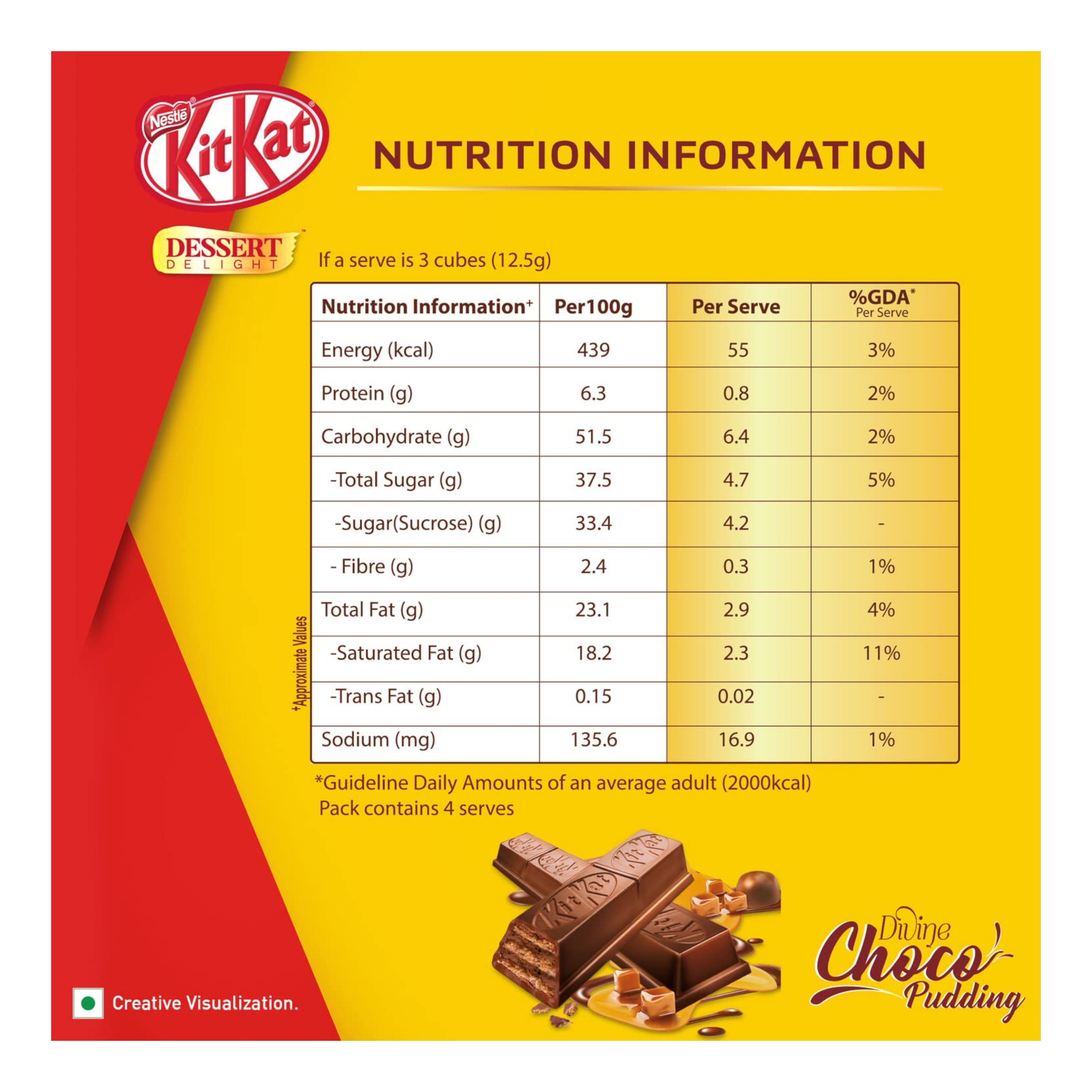 Kit Kat Dessert Delight Divine Choco Pudding (India) - 1.76oz (50g)