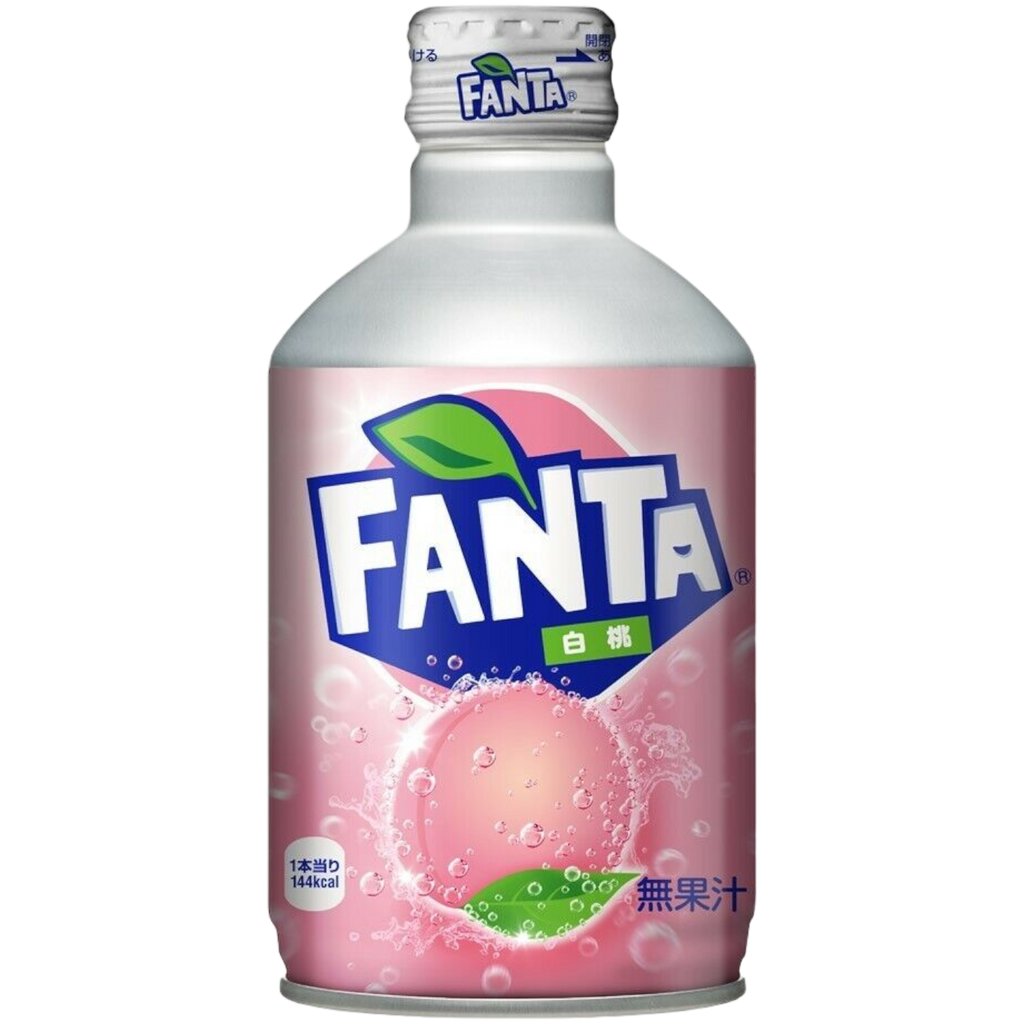 Fanta White Peach Metal Bottle (Japan) - 10.1fl.oz (300ml)