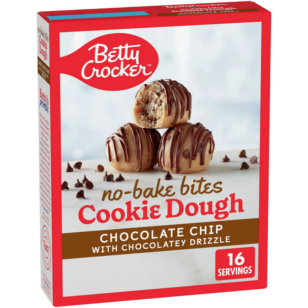 Betty Crocker No-Bake Cookie Dough Bites Chocolate Chip With Chocolatey Drizzle - 12.2oz (345g)