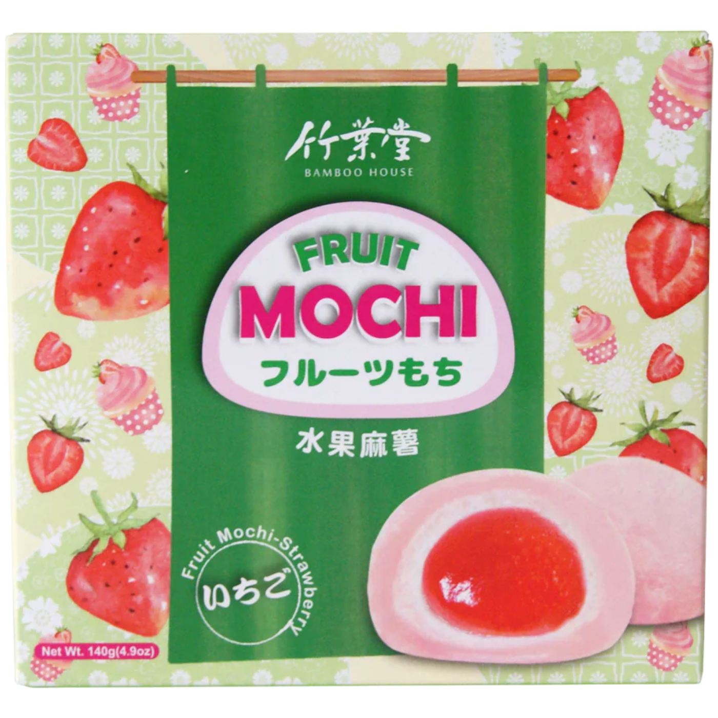 Bamboo House Fruit Mochi Strawberry - 4.9oz (140g)