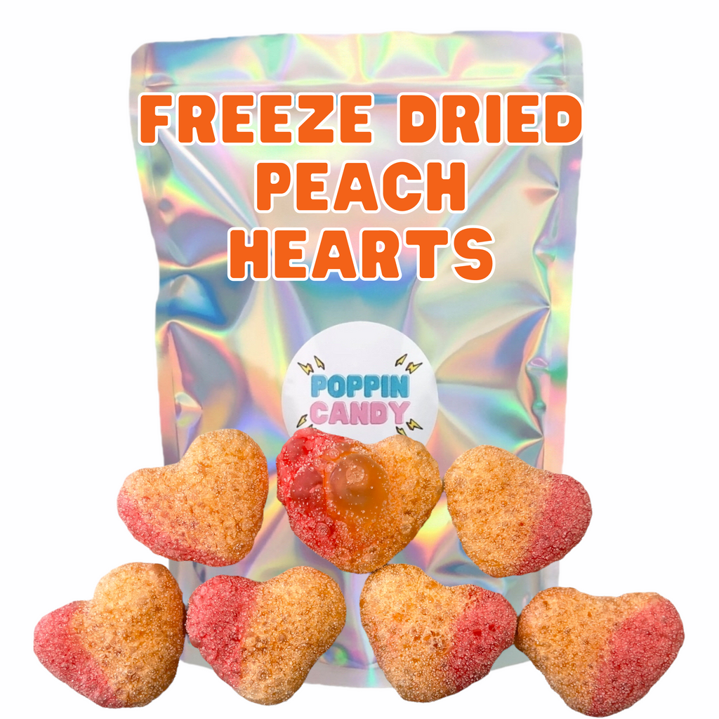 Freeze Dried Peach Hearts