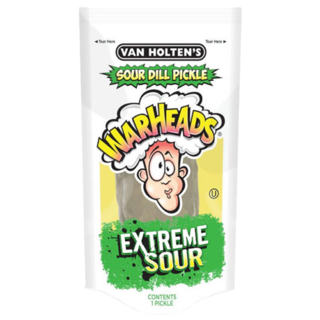 *BRAND NEW* Van Holten's Jumbo Warheads Extreme Sour Dill Pickle In-a-Pouch