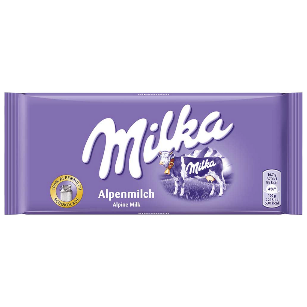 Milka Alpine Milk Chocolate Bar - 100g