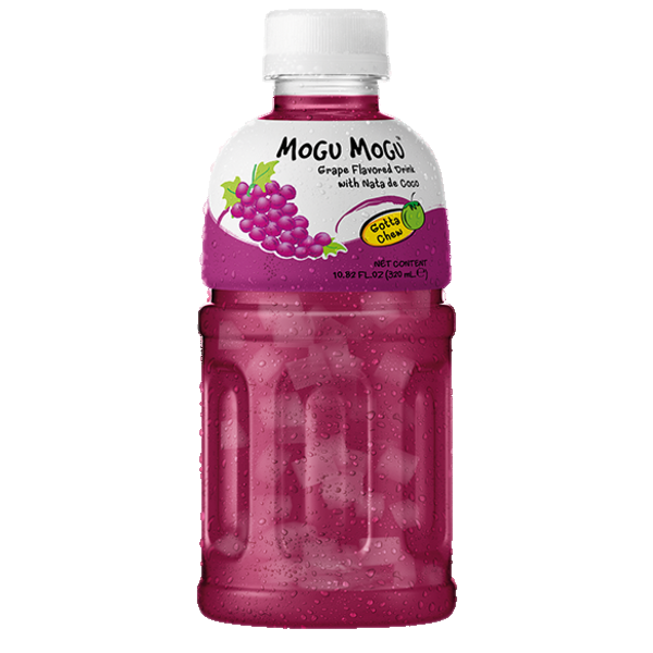 Mogu Mogu Grape Flavoured Drink with Nata de Coco - 320ml