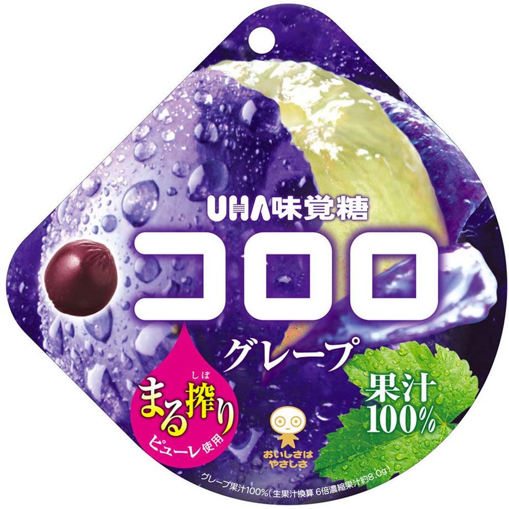 Japanese UHA Kororo Gummy Grape Flavour Candy - 1.7oz (48g)