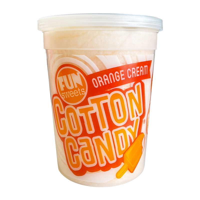 Fun Sweets Orange Cream Cotton Candy 2oz 56g Poppin Candy 6929