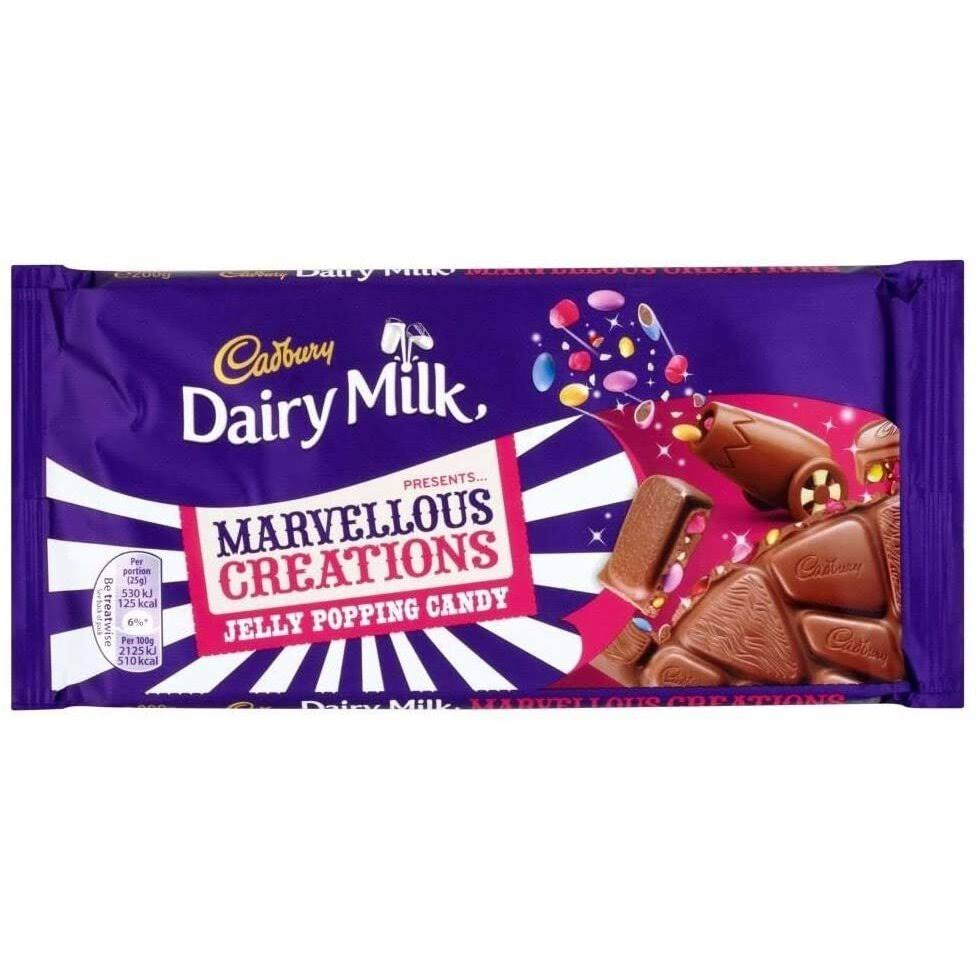 Cadbury Dairy Milk Marvellous Creations Jelly Popping Chocolate Bar 160g