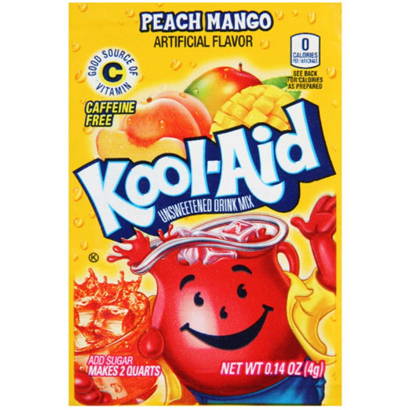 Kool Aid Peach Mango Unsweetened Drink Mix Sachet 0.14oz (3.96g)