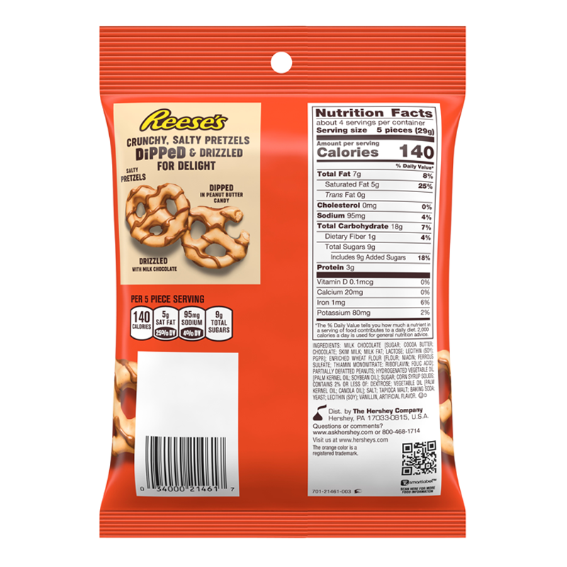 Reese's Dipped Pretzels - 4.25oz (120g)