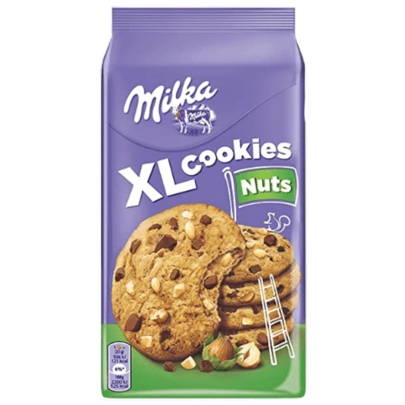 Milka XL Hazelnut & Choc Chip Cookies Choco - 6.5oz (184g)