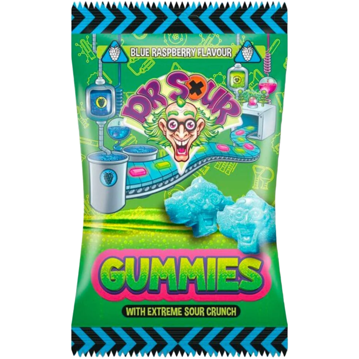 Dr Sour Extreme Sour Gummies Blue Raspberry Flavour - 7.1oz (200g)