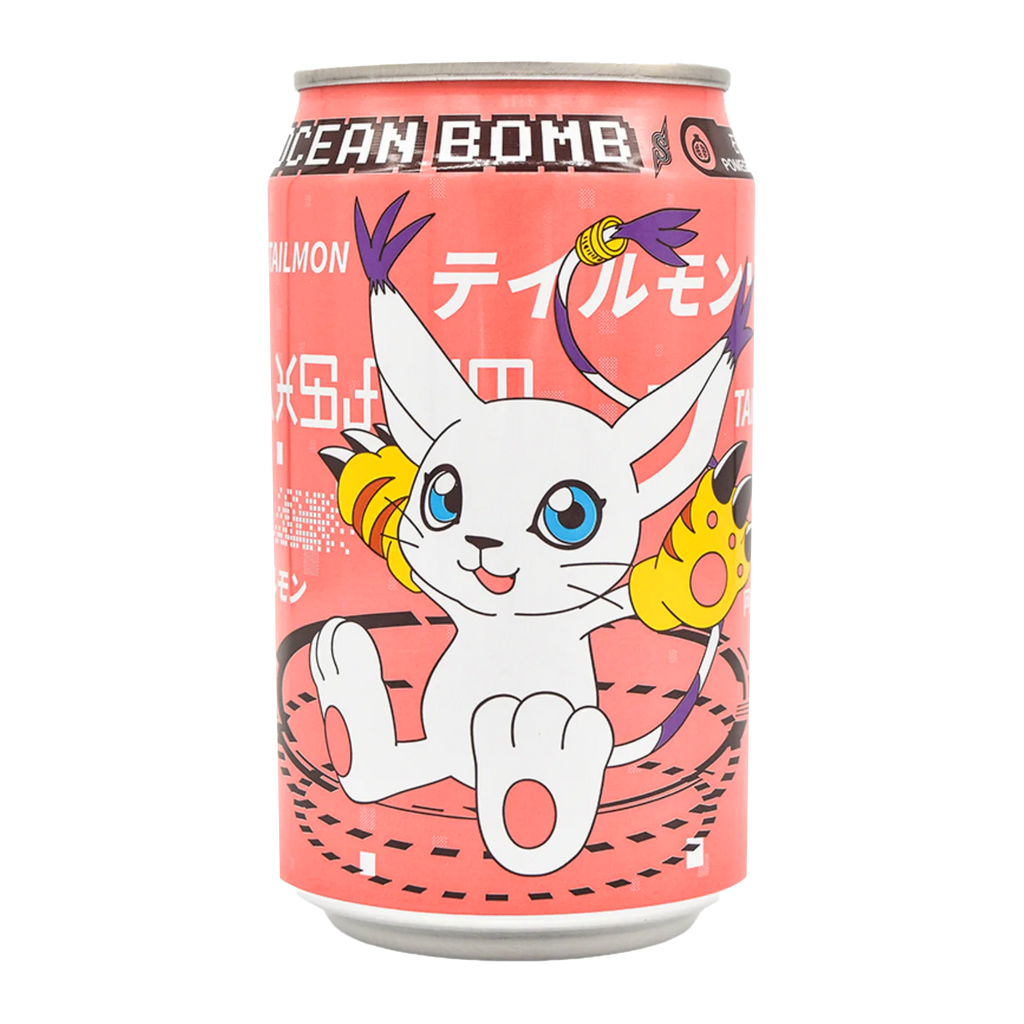 Ocean Bomb Digimon Tailmon Pomegranate Flavour Sparkling Water (330ml)