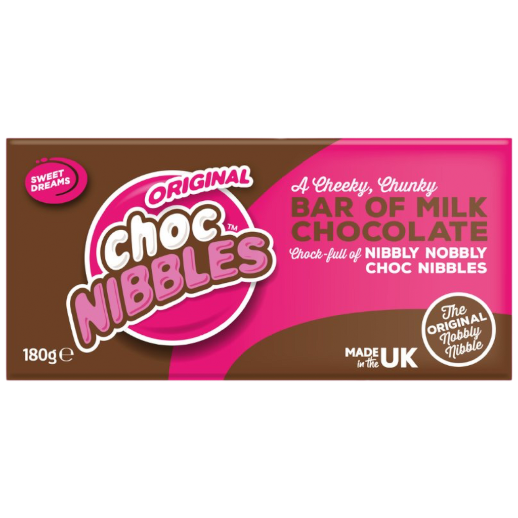 Choc Nibbles Original Chocolate Bar with Nibbly Nobbly Nibbles - 6.34o ...