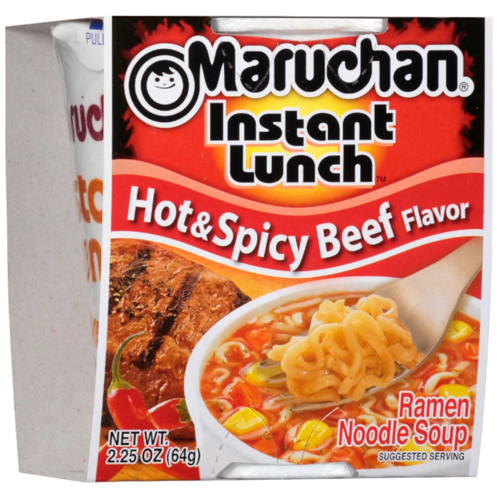 Maruchan Hot & Spicy Beef Flavour Instant Lunch Ramen Noodles - 2.25oz (64g)