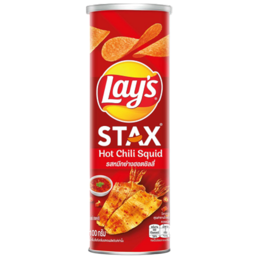Lays Stax Hot Chilli Squid (Thailand) - 3.52oz (100g)