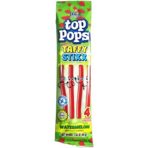 Top Pops Taffy Stixx Watermelon - 1.55oz (44g) – Poppin Candy