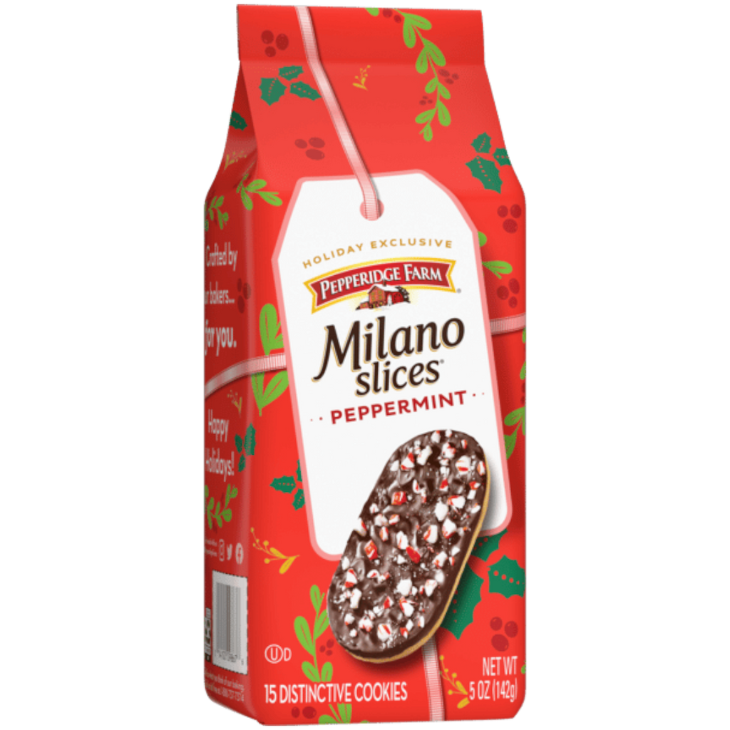 Pepperidge Farm Milano Slices Peppermint Cookies (Christmas Limited Edition) - 5oz (142g)