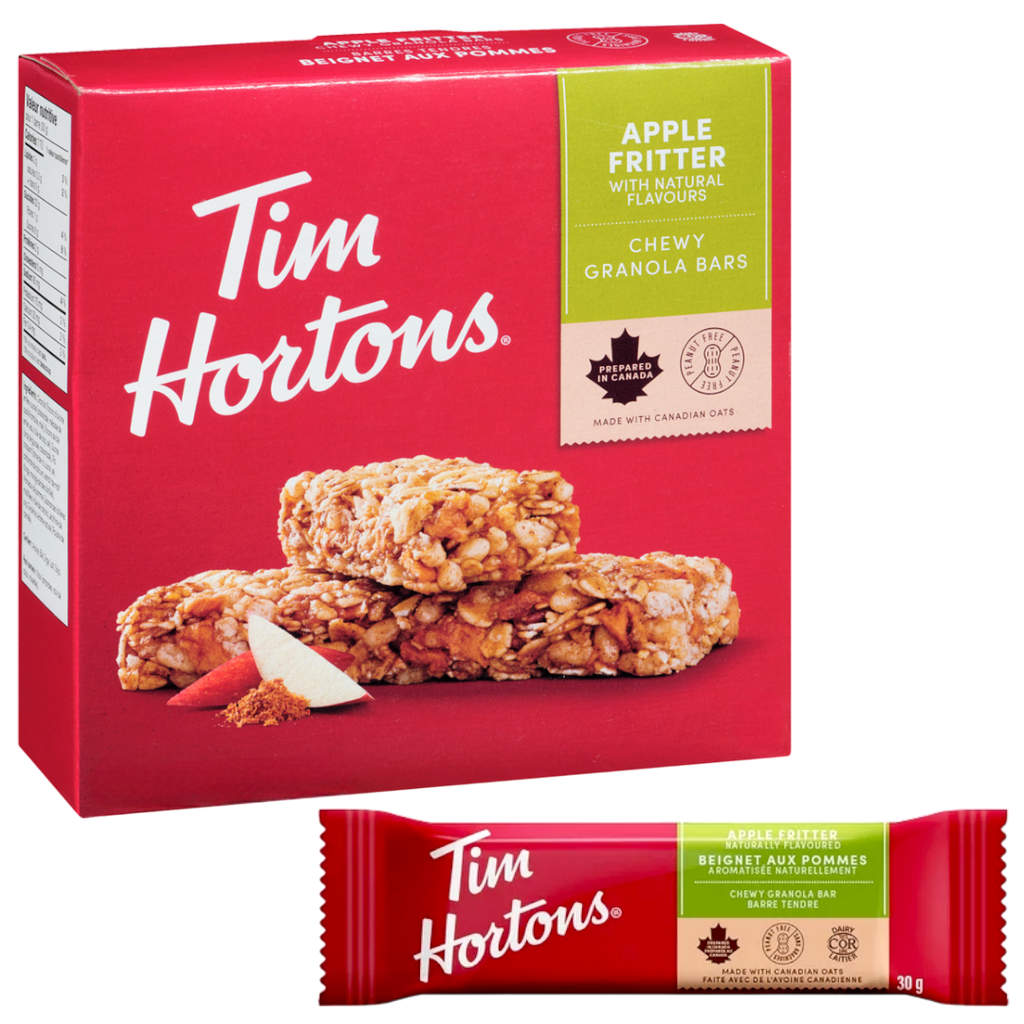 Tim Hortons Apple Fritter Chewy Granola Bar SINGLE (Canada) - 1.05oz (30g)