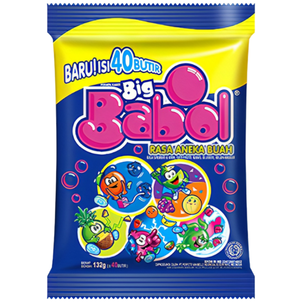 Big Babol Tutti Frutti Bubble Gum (Indonesia) - 4.65oz (132g)