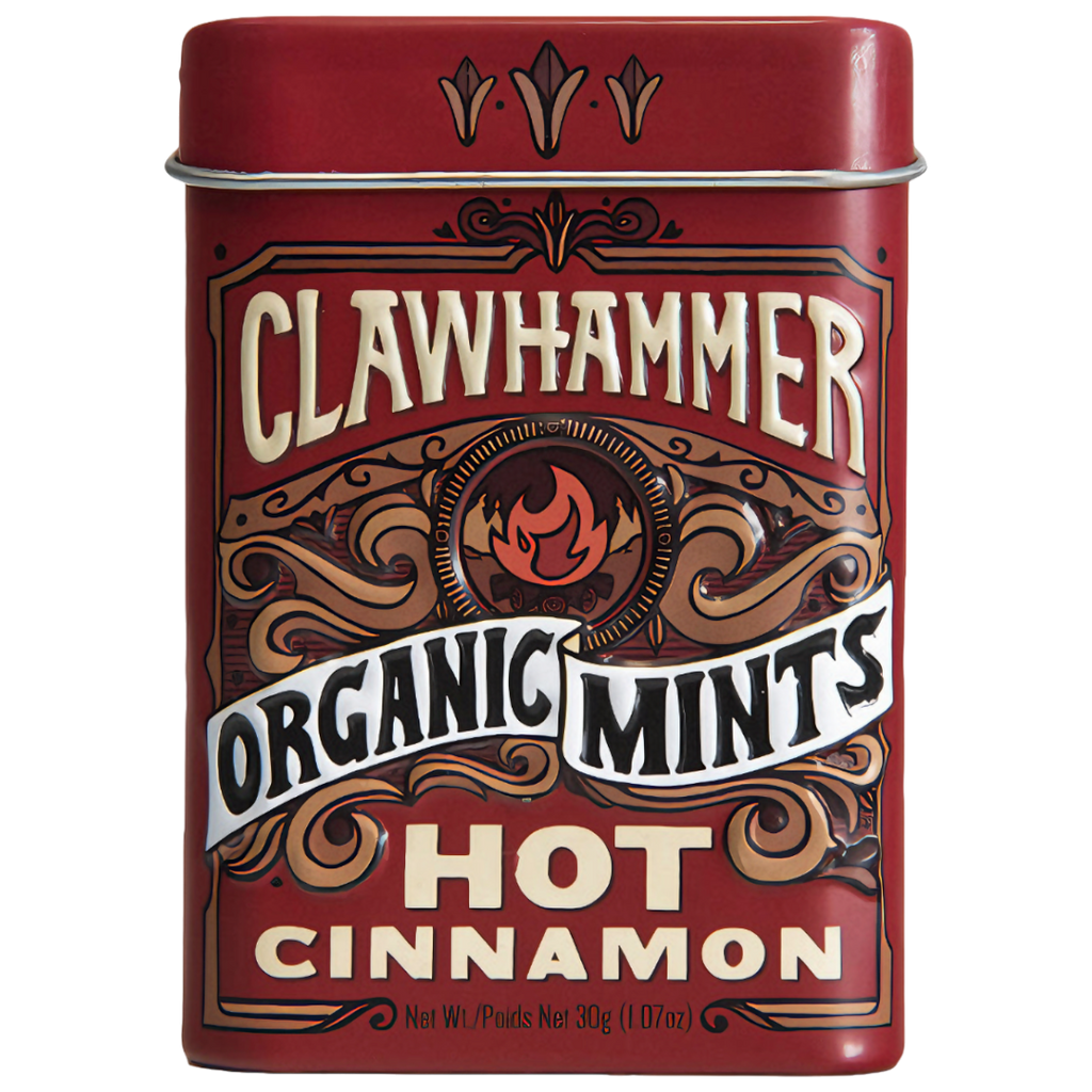 Clawhammer Organic Mints Hot Cinnamon (Canada) - 1.07oz (30g)