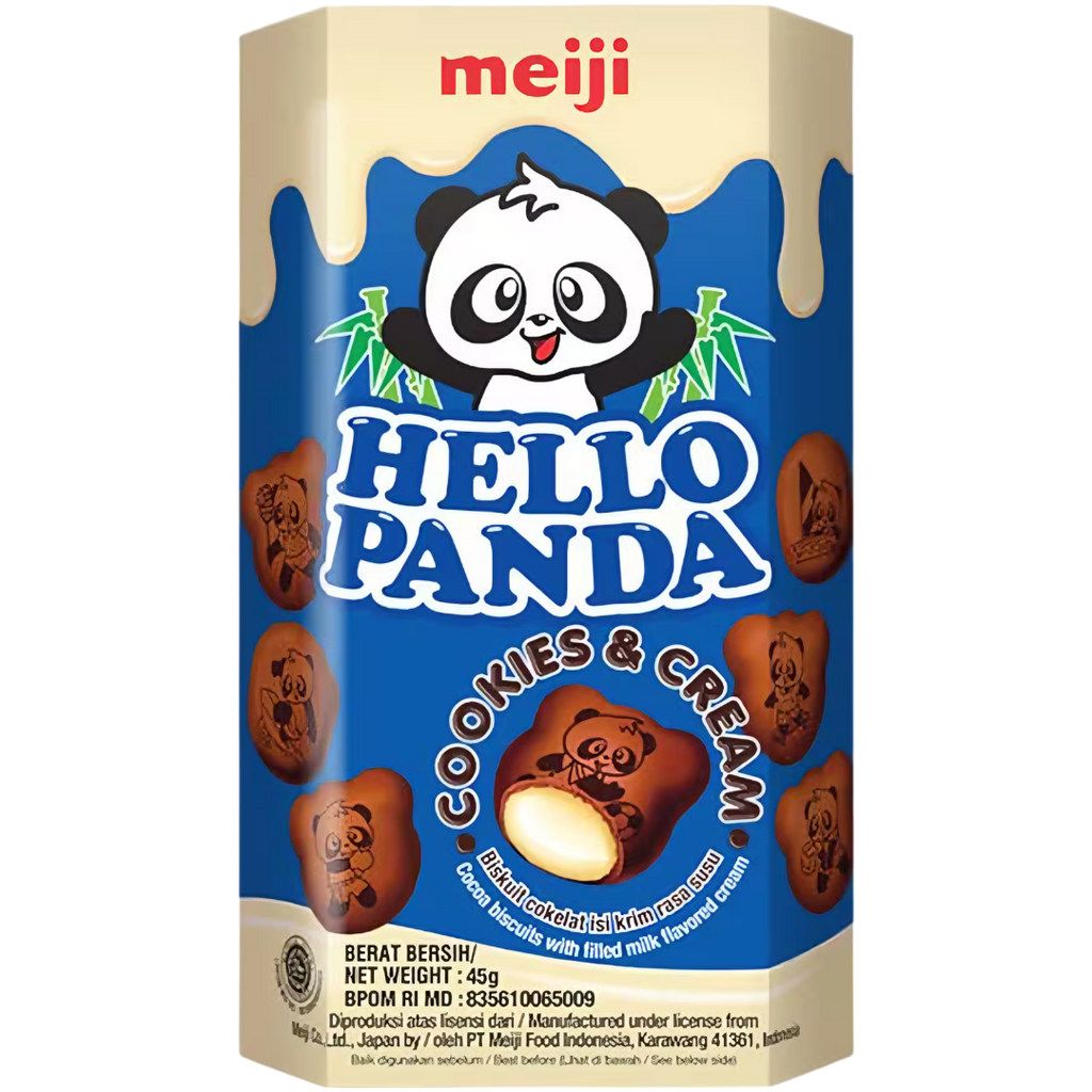 Meiji Hello Panda Cookies & Cream Filled Cookies - 1.48oz (42g)