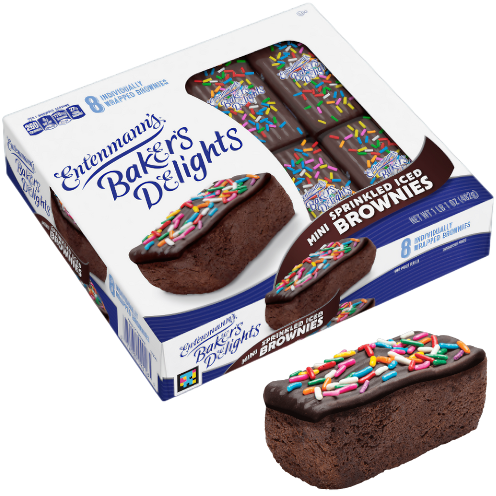 Entenmann's Baker's Delights Mini Sprinkled Iced Brownies