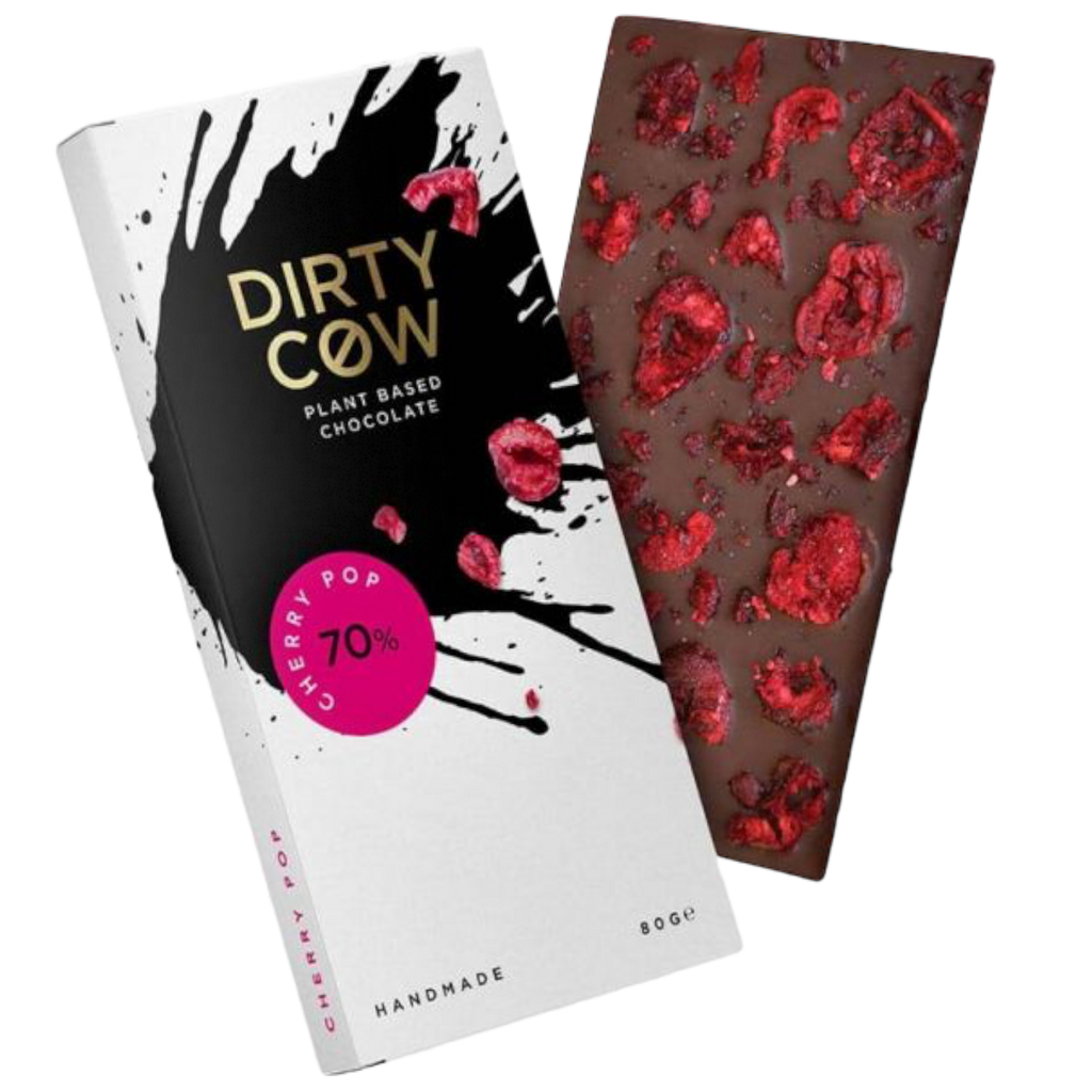 Dirty Cow Cherry Pop Plant Based Chocolate Bar - 2.8oz (80g)