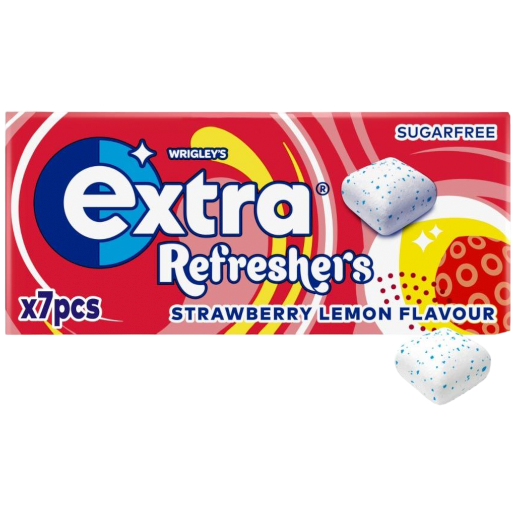 Extra Refreshers Strawberry Lemon Sugarfree Chewing Gum Box - 0.67 (19g)