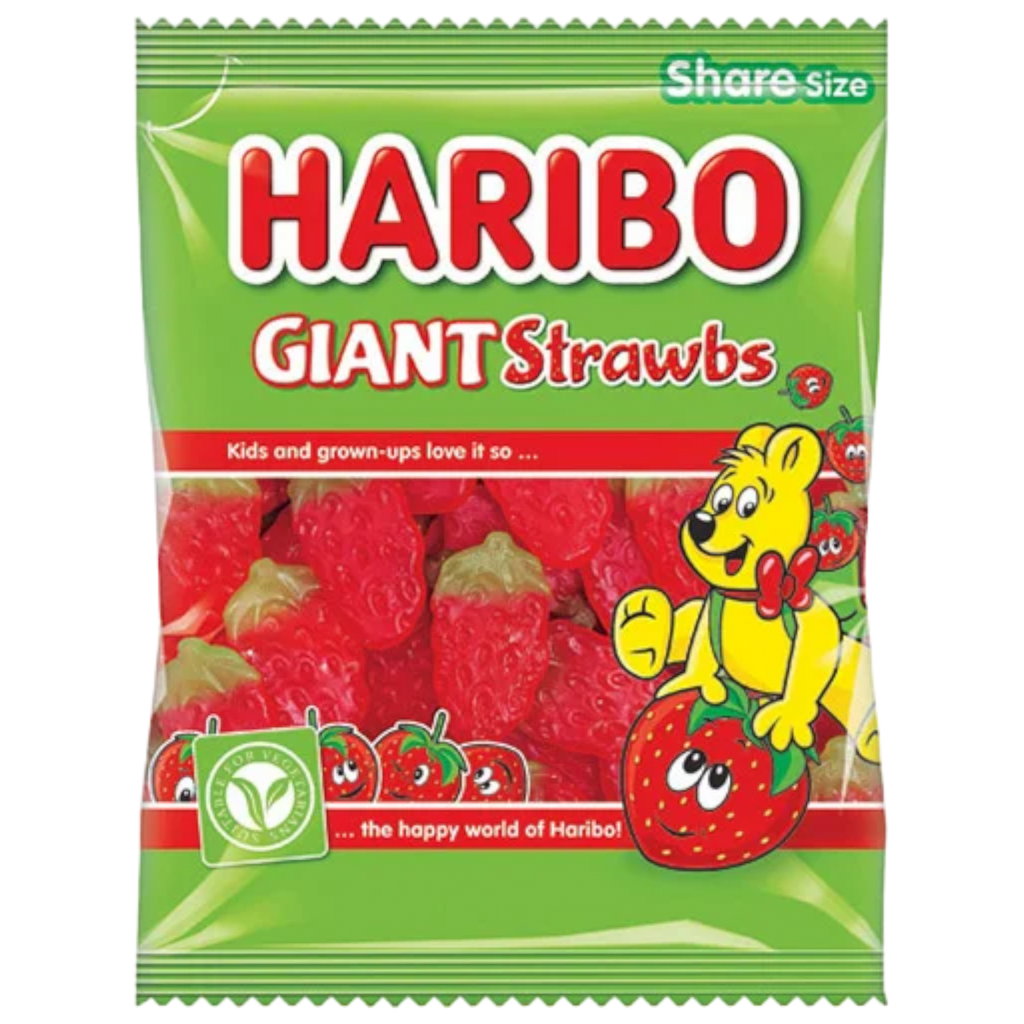 Haribo Giant Strawbs - 4.9oz (140g)