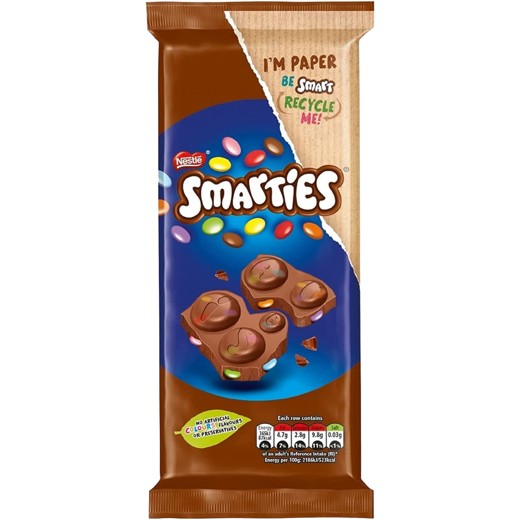 Smarties Milk Chocolate Sharing Block - 3.1oz (90g)