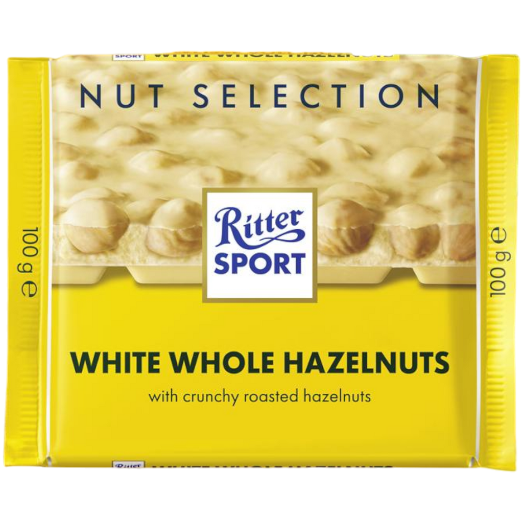 Ritter Sport White Whole Hazelnuts - 3.52oz (100g)