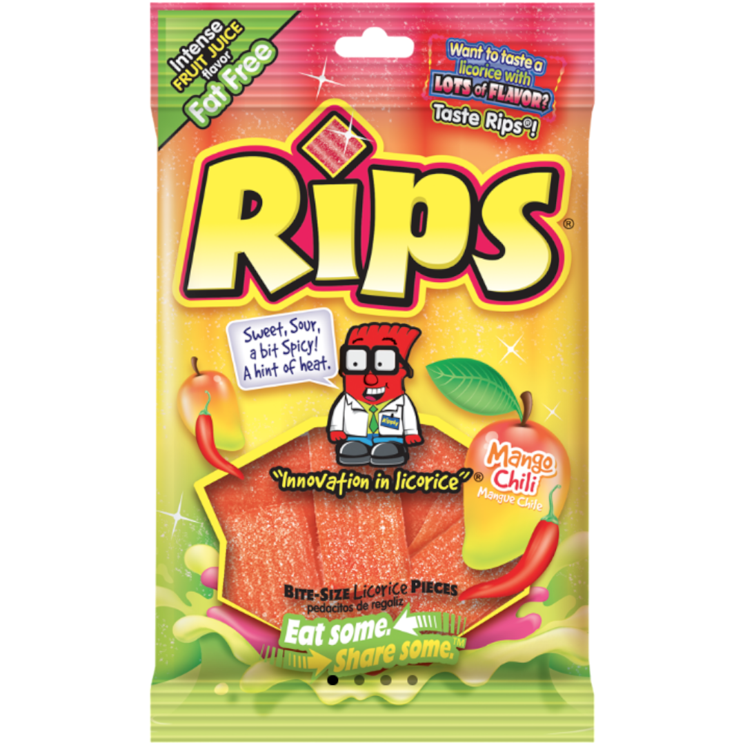 Rips Mango Chilli Bite Size Pieces Peg Bag - 4oz (113g)