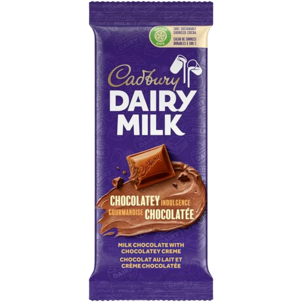 Cadbury Dairy Milk Chocolatey Indulgence Chocolate Sharing Bar (Canada) - 3.35oz (95g)