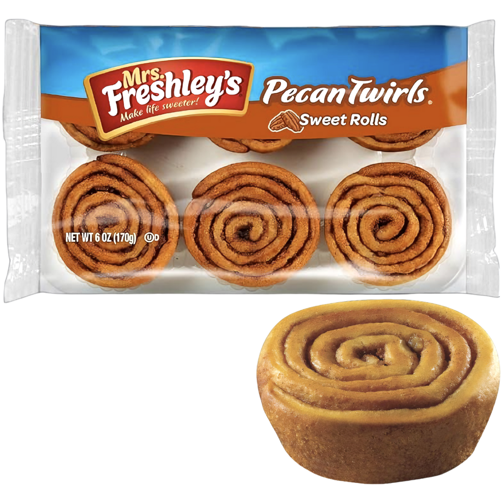 Mrs Freshley's Pecan Twirls Sweet Rolls 6 Pack - 6oz (170g)