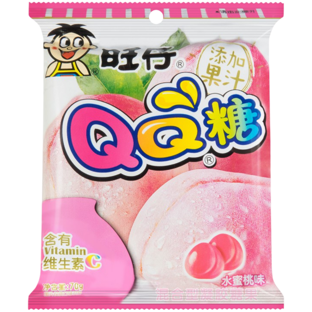 Want Want QQ Peach Gummies - 2.4oz (70g)