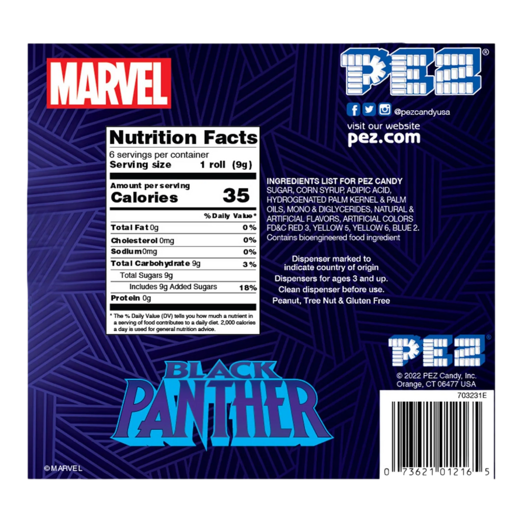 Pez Marvel Black Panther Twin Pack - 1.73oz (49.3g)