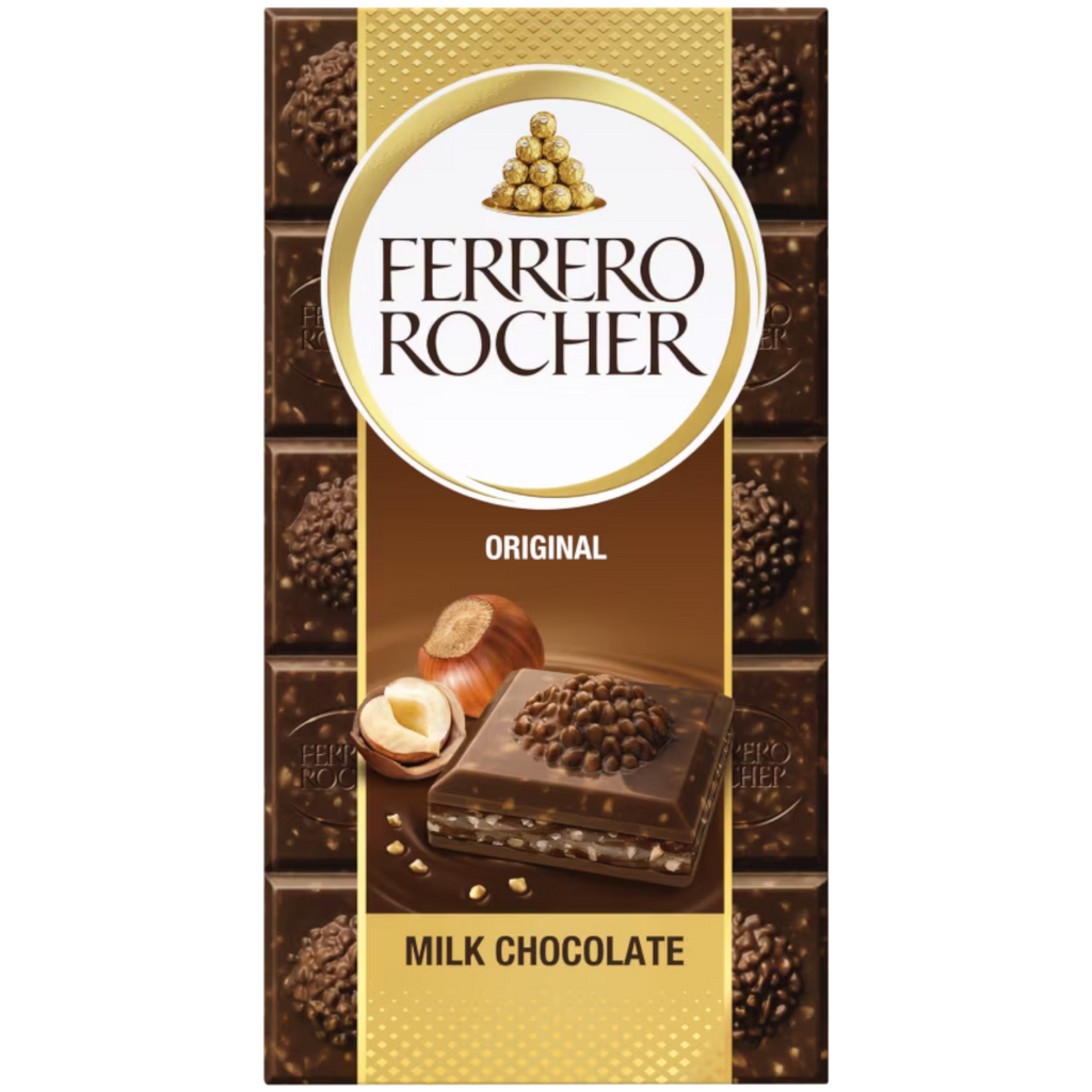 Ferrero Rocher Original Milk Chocolate & Hazelnut Bar - 3.17oz (90G)