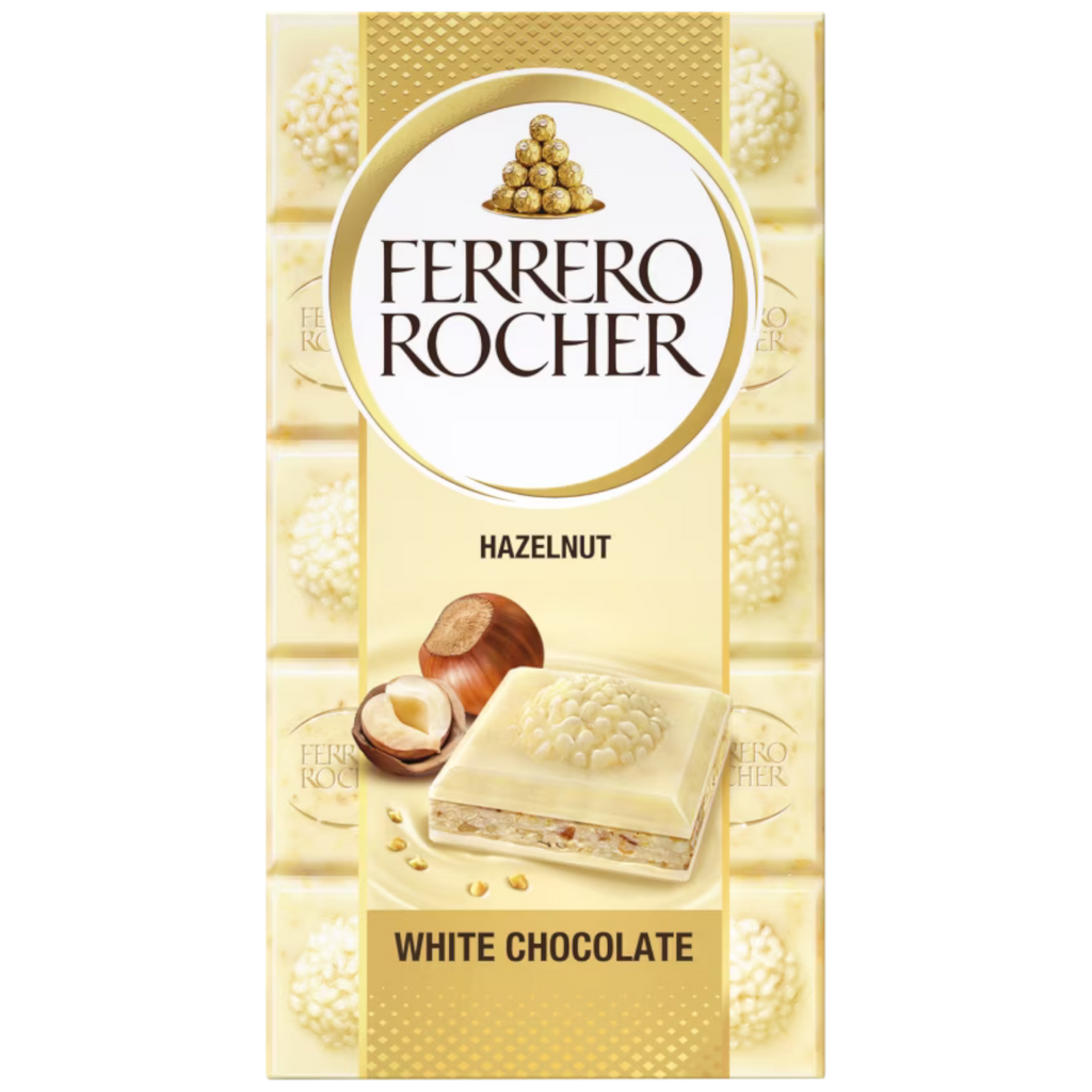 Ferrero Rocher White Chocolate & Hazelnut Bar - 3.17oz (90G)