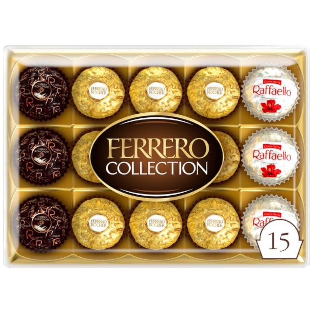 Ferrero Collection Chocolate Pralines Gift Box 15 Pieces - 6.06oz (172g)